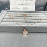 925S Sterling Silver Moonstone Pendant French O Chain for Women