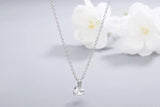 925s Silver Water Drop Diamond Pendant Necklace