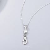 Sterling Silver 925s8 Micro Inlaid Pendant Necklace
