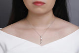 Sterling Silver 925s8 Micro Inlaid Pendant Necklace