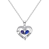 S925 Sterling Silver Love Pendant French Regular Necklace Female