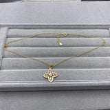 S925 Silver Clover Smart Heart Clavicle Chain