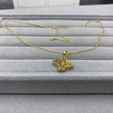 S925 Silver Clover Smart Heart Clavicle Chain