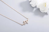 925s Silver Rose Leaf Pendant Necklace for Women