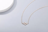 925s Silver Rose Leaf Pendant Necklace for Women