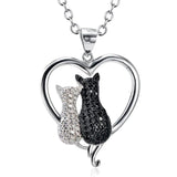 Sterling Silver Creative Cat Pendant Necklace Jewelry