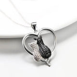 Sterling Silver Creative Cat Pendant Necklace Jewelry