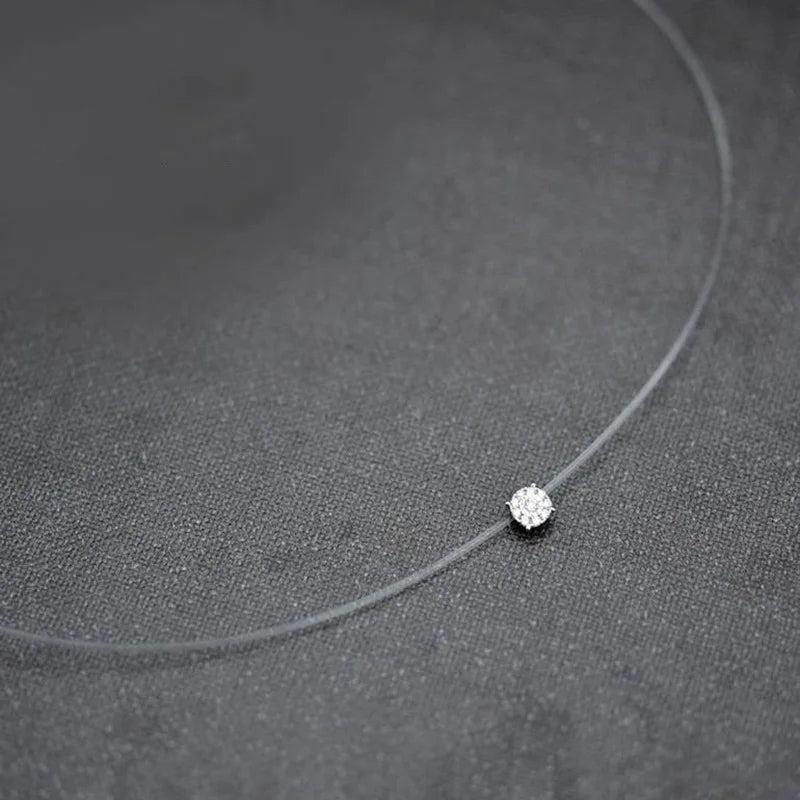 Crystal Gem Silver Necklace