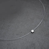 Crystal Gem Silver Necklace