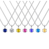 S925 Silver Joker Colorful Necklace for Women