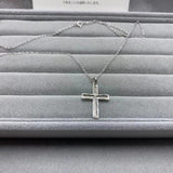 Silver Cross Pendant Full Diamond Necklace for Women