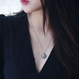 Sterling Silver Lion Embossed Pendant Necklace