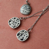S925 Sterling Silver Necklace Dharma Fortune Pendant