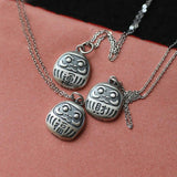 S925 Sterling Silver Necklace Dharma Fortune Pendant