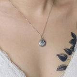 S925 Sterling Silver Necklace Dharma Fortune Pendant