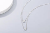 925s Diamond Studded Round Pendant Women's Necklace