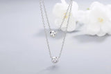 925s Diamond Studded Round Pendant Women's Necklace