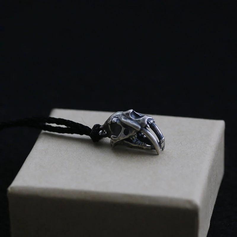 S925 Sterling Silver Tiger Mythical Beast Pendant Necklace