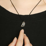 S925 Sterling Silver Tiger Mythical Beast Pendant Necklace