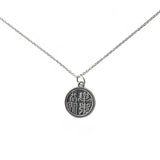 S925 Sterling Silver Necklace Chinese Style Round Sign Pendant Couple