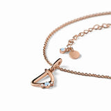 925 Silver Letter D Moonstone Pendant Necklace