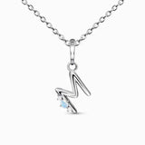 S925 Joker Moonstone 26 Letter Necklace