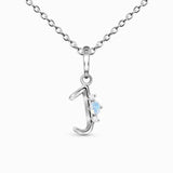 S925 Joker Moonstone 26 Letter Necklace