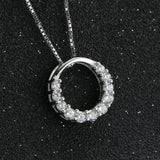 925 Silver Crystal Necklace Pendant Jewelry Collar