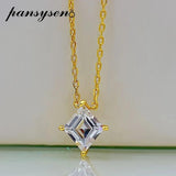 18K Moissanite Diamond Pendant Necklace 925 Sterling Silver Jewelry