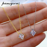 18K Moissanite Diamond Pendant Necklace 925 Sterling Silver Jewelry