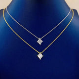 18K Moissanite Diamond Pendant Necklace 925 Sterling Silver Jewelry
