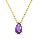 Garnet Amethyst Pendant Necklaces Sterling Silver Fine Jewelry