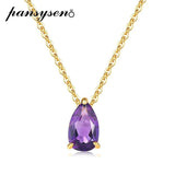Garnet Amethyst Pendant Necklaces Sterling Silver Fine Jewelry