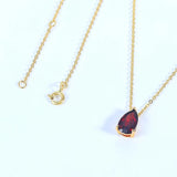 Garnet Amethyst Pendant Necklaces Sterling Silver Fine Jewelry