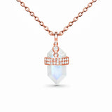 S925 Moonlight Stone Crystal Necklace Pendant