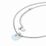 S925 Moonstone Pendant Necklace Women's Jewelry
