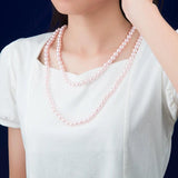 Pink Pearl Necklace for Women Evening Party Accessories