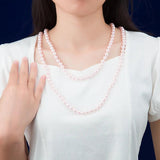 Pink Pearl Necklace for Women Evening Party Accessories