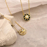 925 Silver Compass Octomom Pendant Necklace Gift