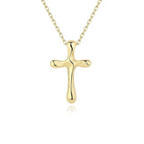 925 Silver Cross Zircon Pendant Necklace Christmas Gift
