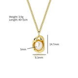 Silver Necklace with Pearl Pendant for Women
