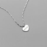 Love Tag Necklace Female Ins Cold Sterling Silver Clavicle Chain