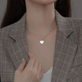 Love Tag Necklace Female Ins Cold Sterling Silver Clavicle Chain