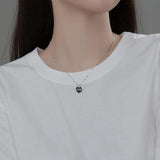 Love Tag Necklace Female Ins Cold Sterling Silver Clavicle Chain