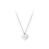 Love Tag Necklace Female Ins Cold Sterling Silver Clavicle Chain