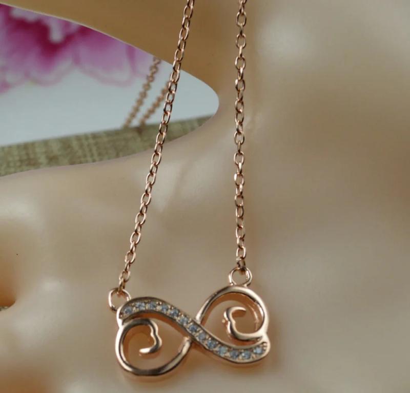 925 Sterling Silver CZ Flower Necklace, 47 cm