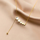 MloveAcc 925 Silver Shell Bead Choker Necklace for Women