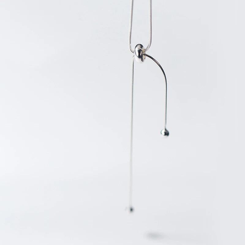 MloveAcc S925 Silver Snake Chain Pendant Necklace Choker Adjustable