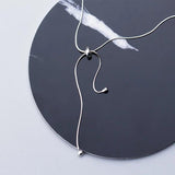 MloveAcc S925 Silver Snake Chain Pendant Necklace Choker Adjustable