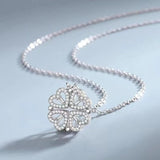 Sterling Silver 925 Four-Leaf Clover Necklace for Women